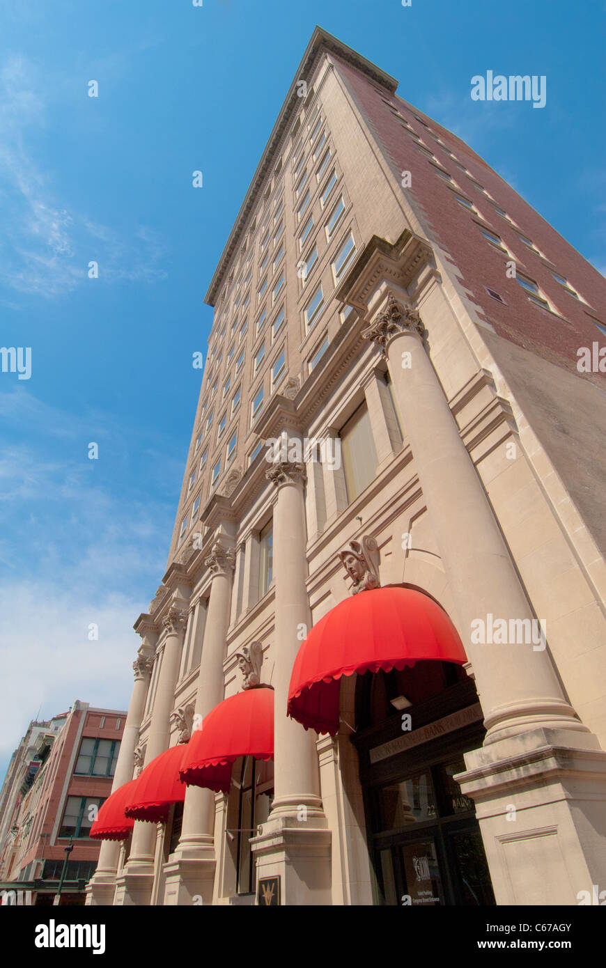 Hotel Icon, Innenstadt Luxushotel, untergebracht in einem ehemaligen Bankgebäude in Houston, Texas Stockfoto