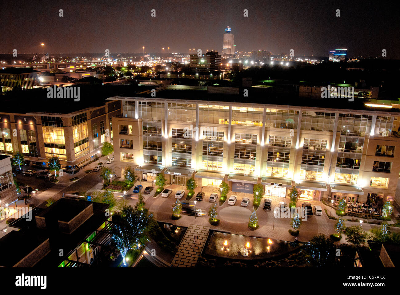 Stadtzentrum, eine neue gehobene Restaurants, Einzelhandels-, Wohn- und Hotelentwicklung in West Houston, Texas, USA Stockfoto