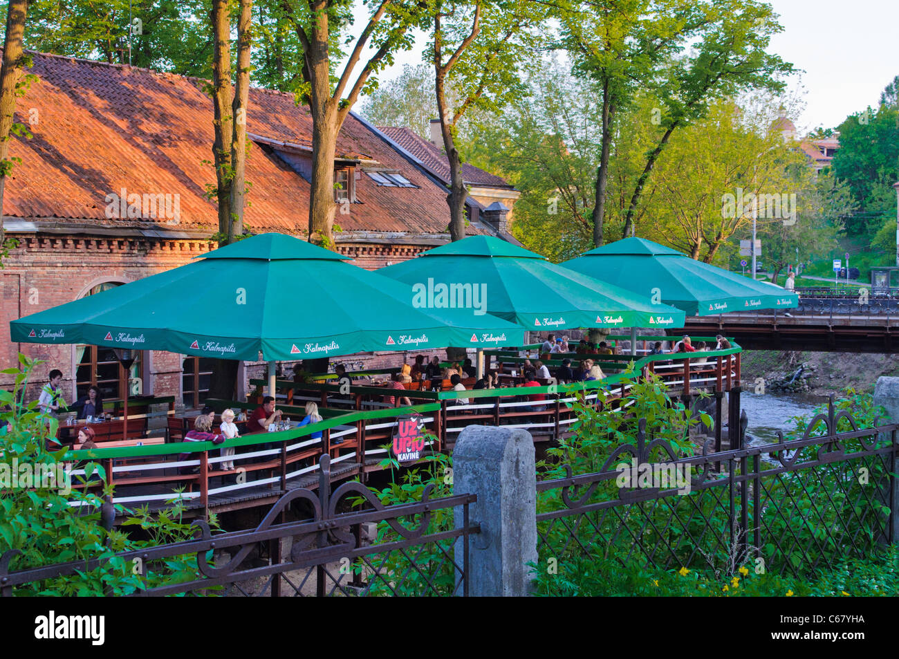 Restaurant Uzupio Kavine - Vilnius, Litauen Stockfoto