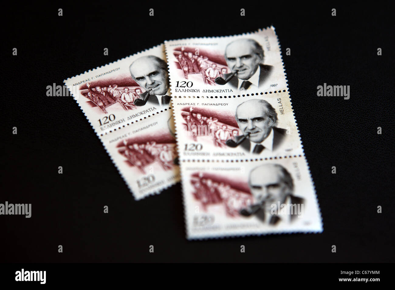 Griechischen Briefmarken von 1997 Stockfoto