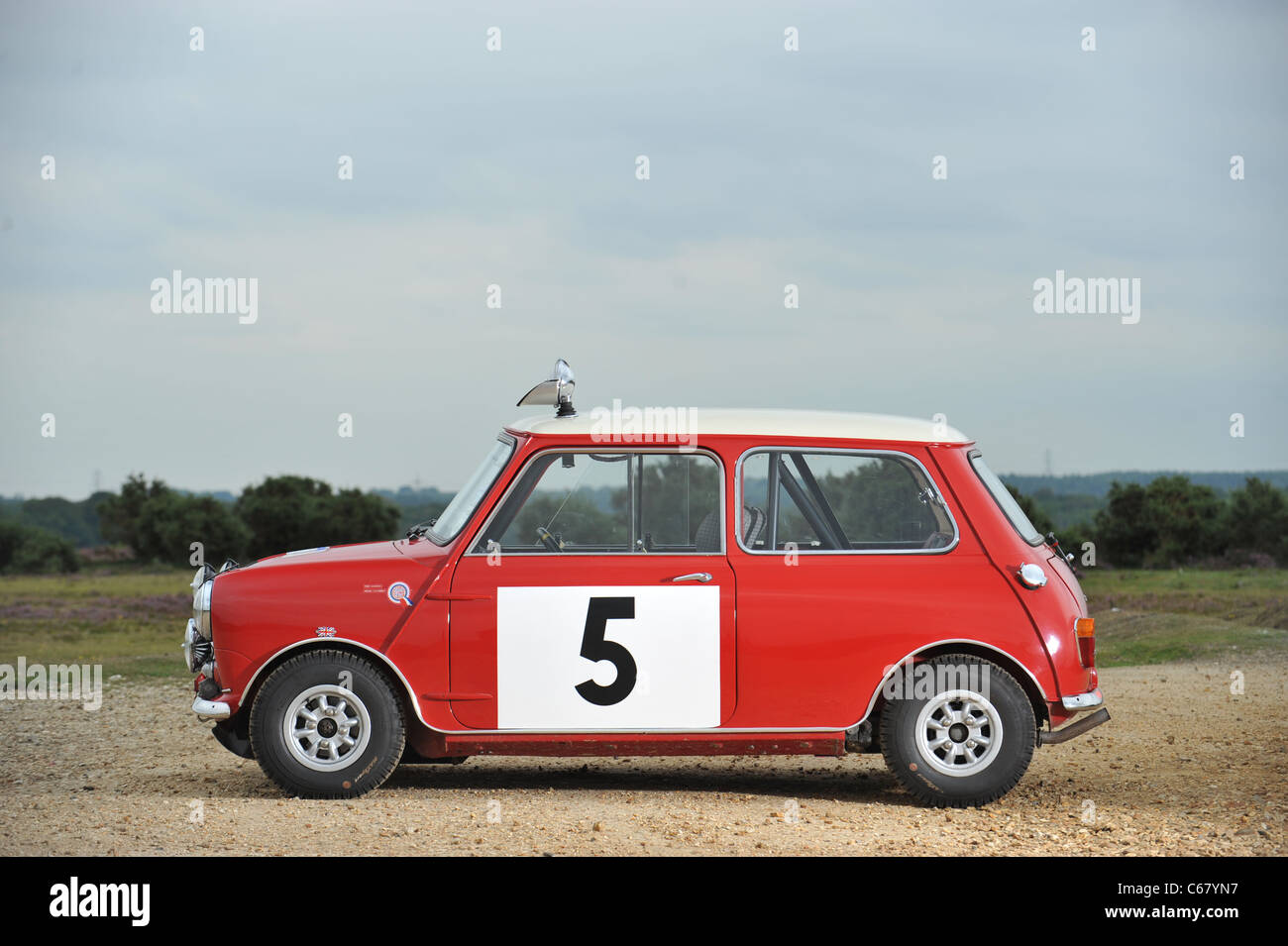 1964 Mini Cooper 1,275s Rallye Limousine die Ex arbeitet 1965 Rac Rallye und 1966 schottischen Sieger Stockfoto