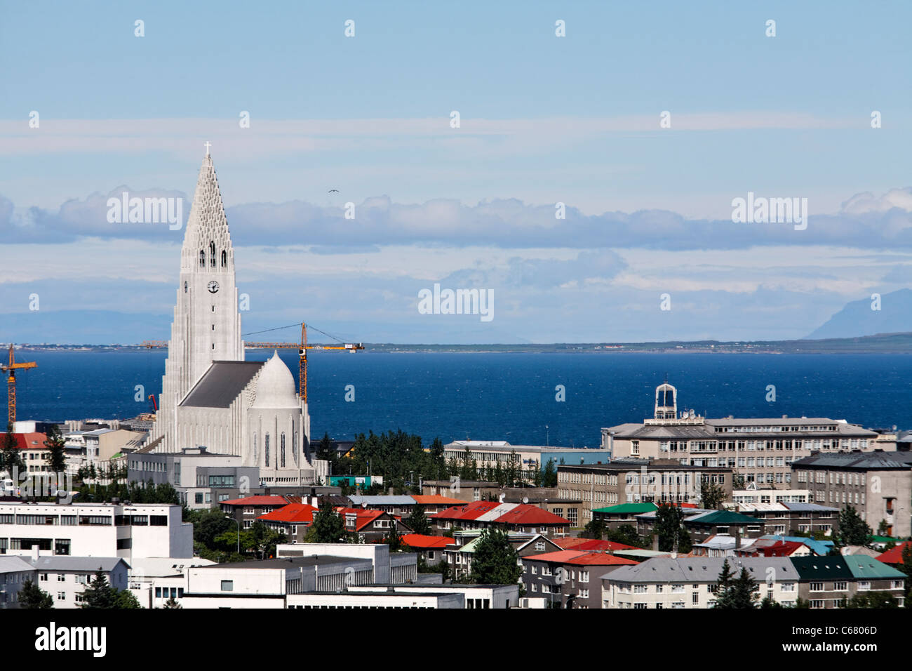 Blick vom Perlan über der Stadt Reykjavik, Island Stockfoto