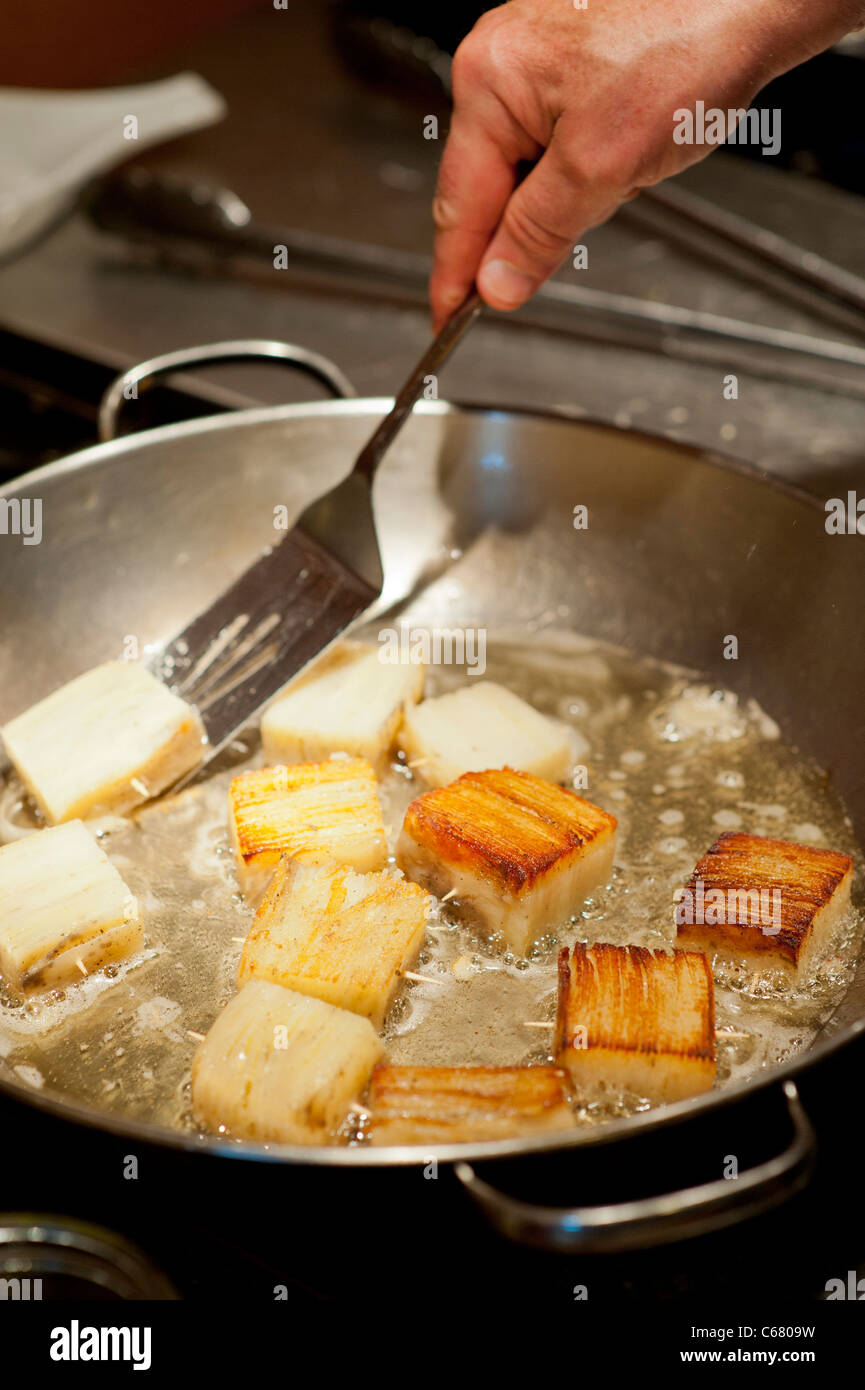 Überbackene Kartoffeln Stockfoto