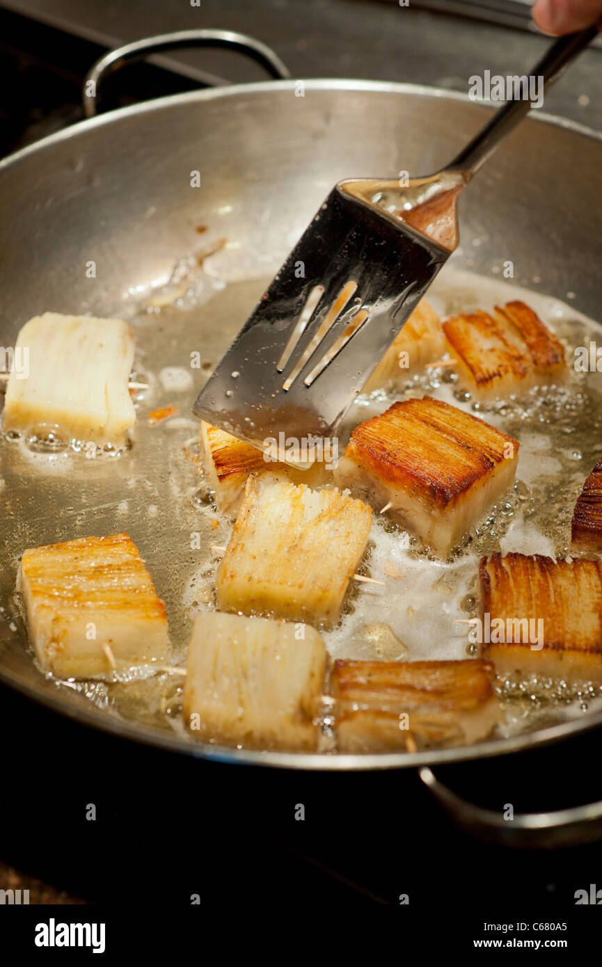 Überbackene Kartoffeln Stockfoto