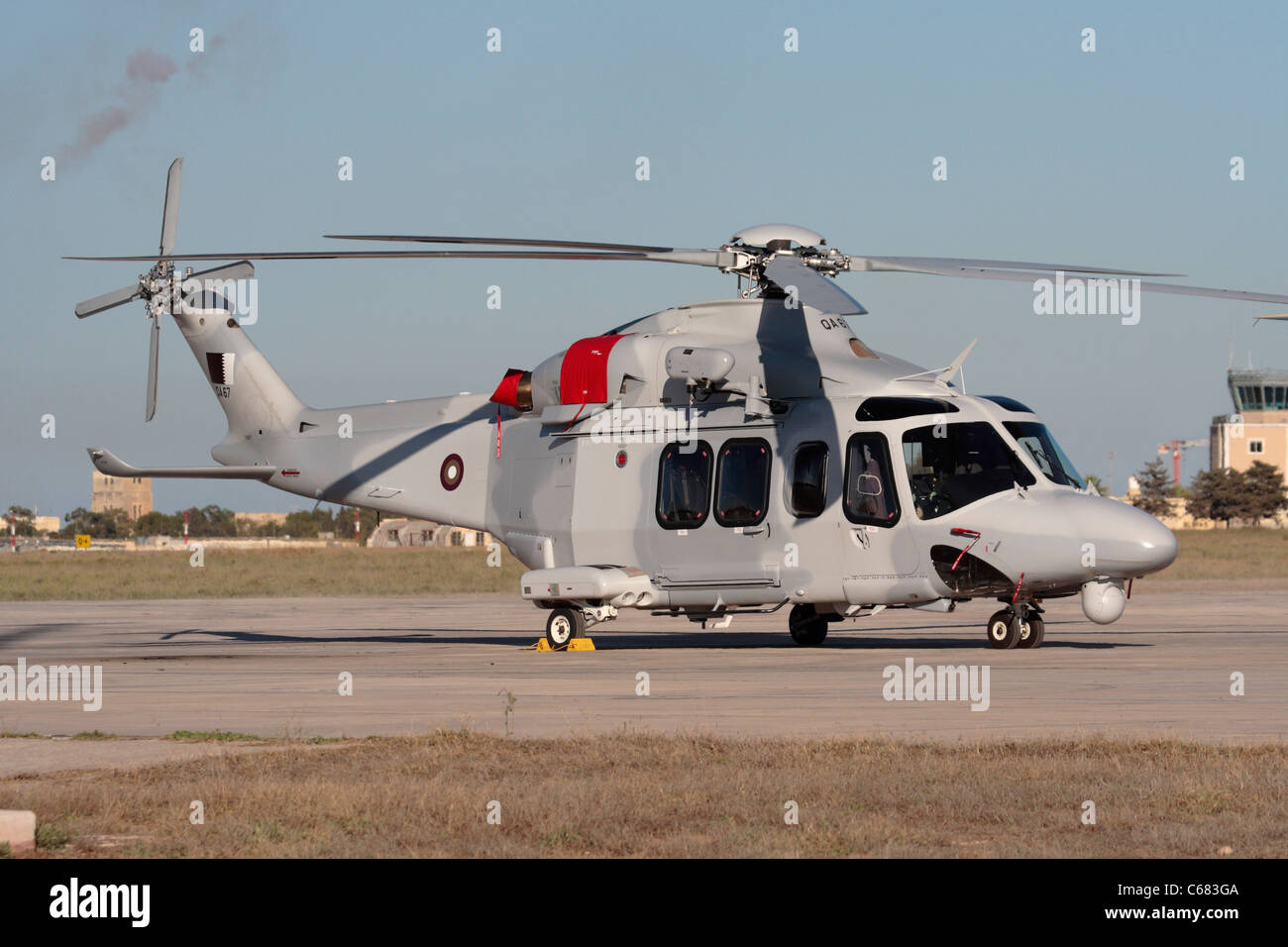 AgustaWestland AW139 militärische Hubschrauber der Luftwaffe des Emirs von Qatar Stockfoto