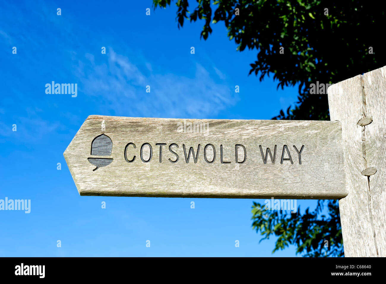 Cotswold Way Zeichen Stockfoto