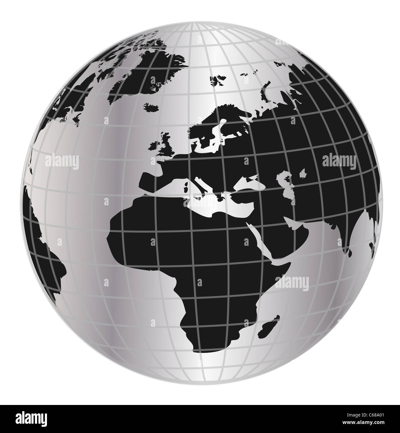 3D Globus Planetenerde Stockfoto