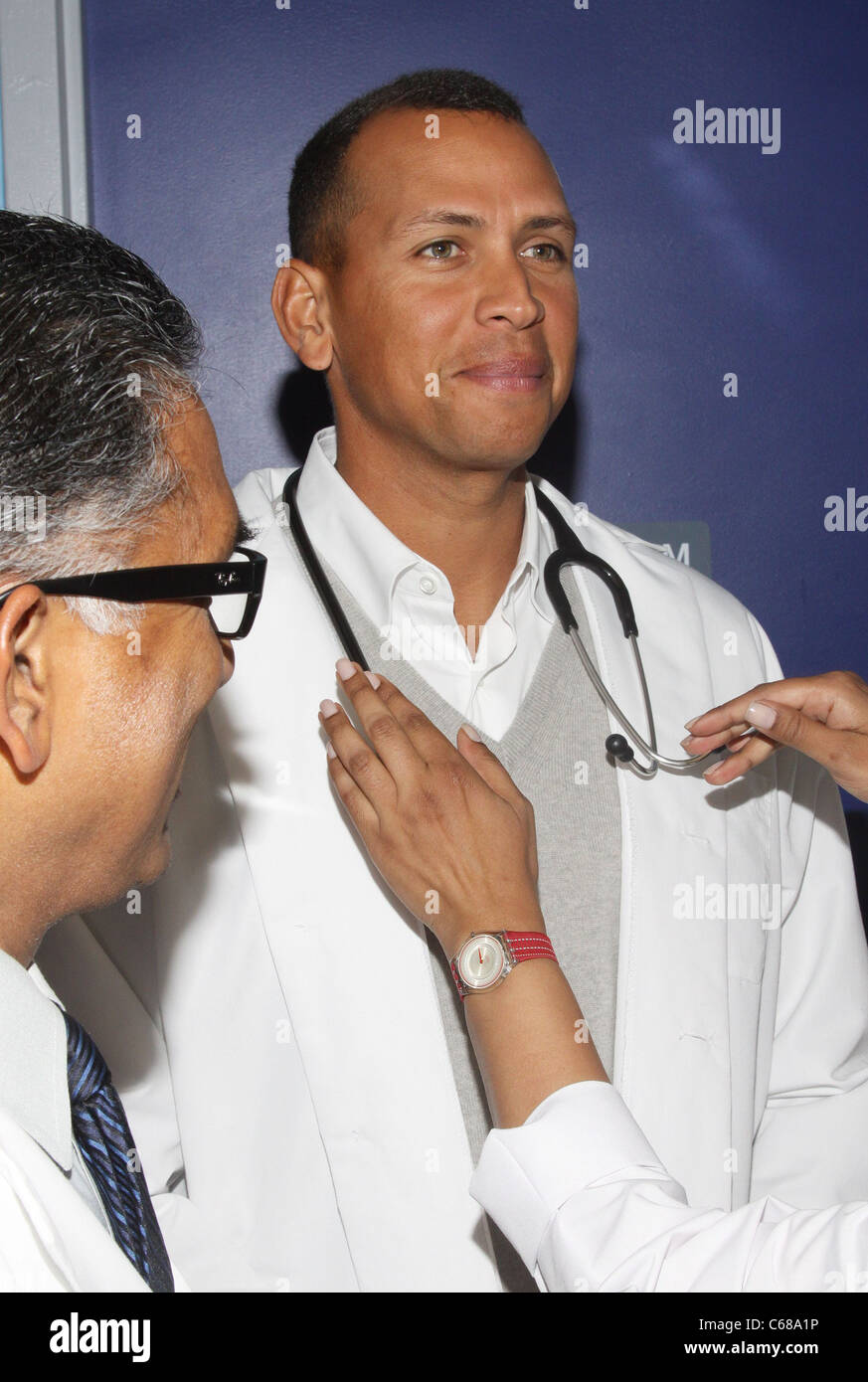 Alex Rodriguez bei einem öffentlichen Auftritt für The Alex Rodriguez pädiatrische ambulanten Zentrum Engagement im Bronx-Libanon Hospital Center, Bronx-Libanon Hospital, Bronx, NY 30. Juni 2010. Foto von: Rob Kim/Everett Collection Stockfoto