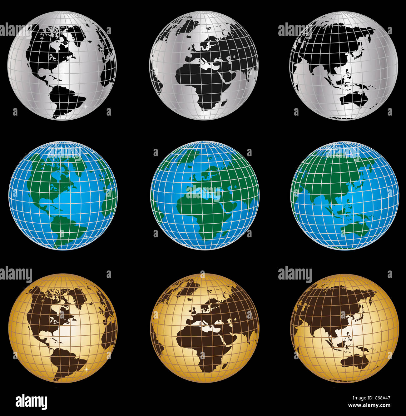 3D Globus Planetenerde Stockfoto