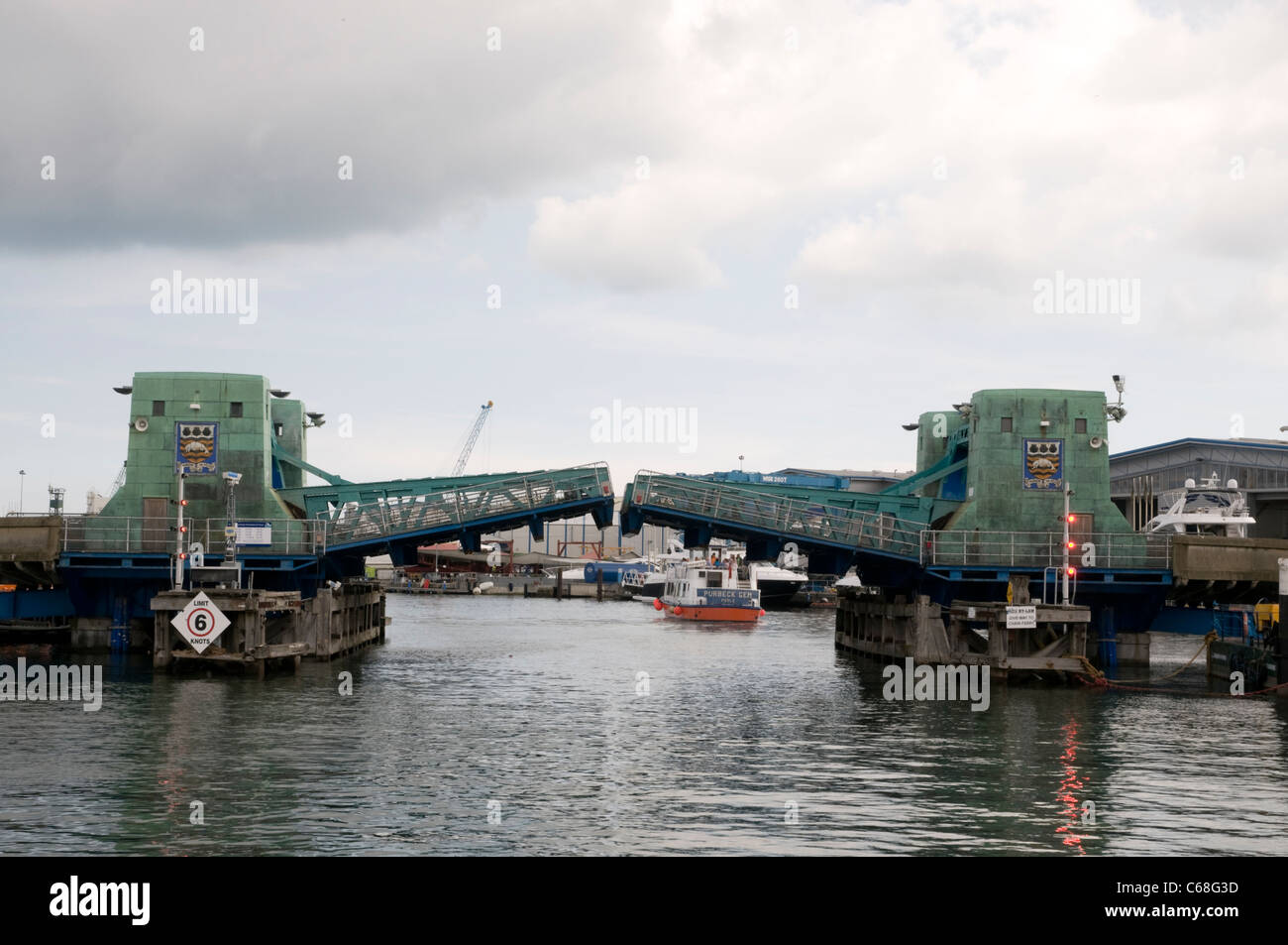 Poole heben Brücke Poole Dorset UK Stockfoto
