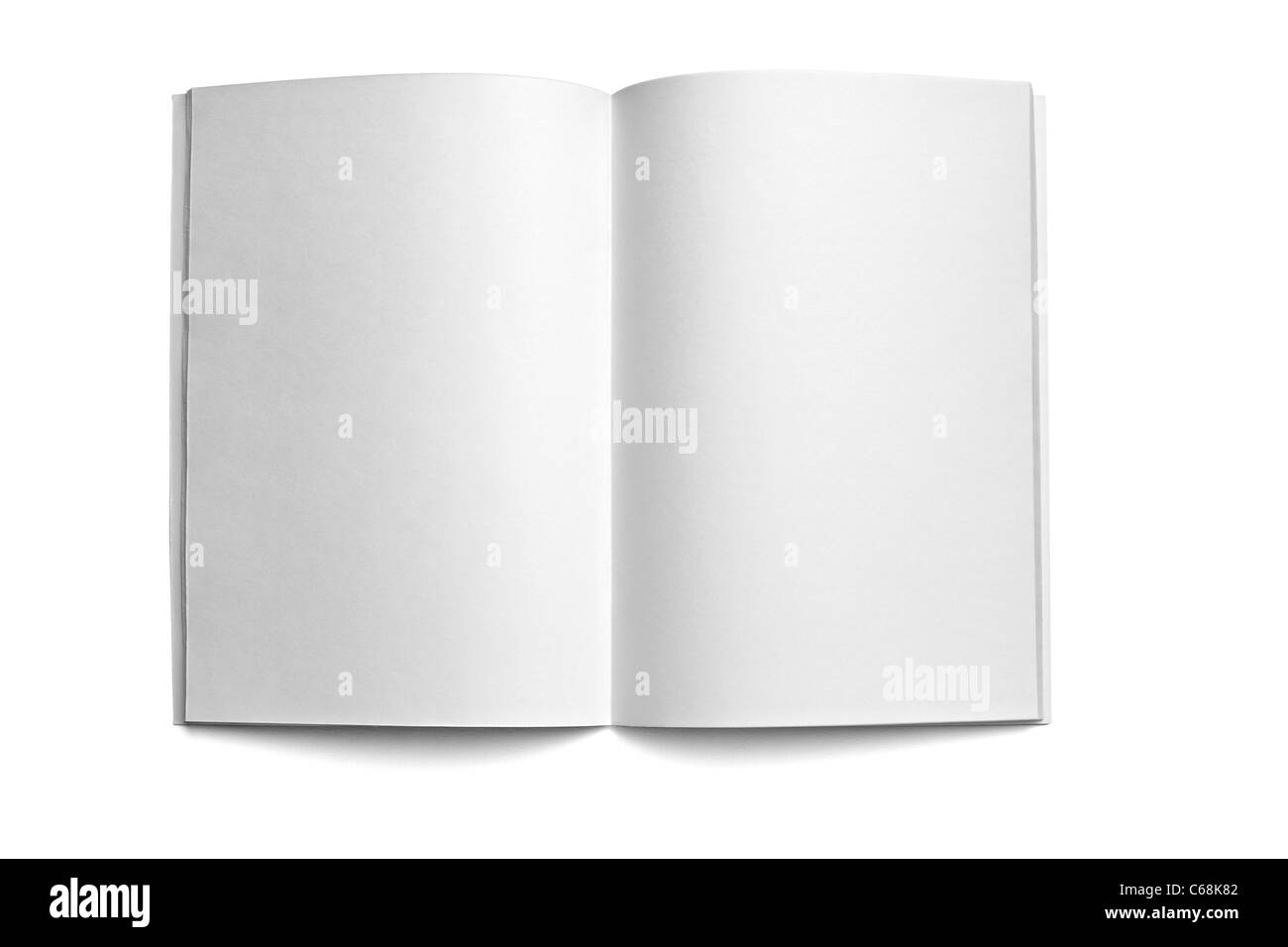 Nahaufnahme einer leeren Arbeitsmappe Stockfoto