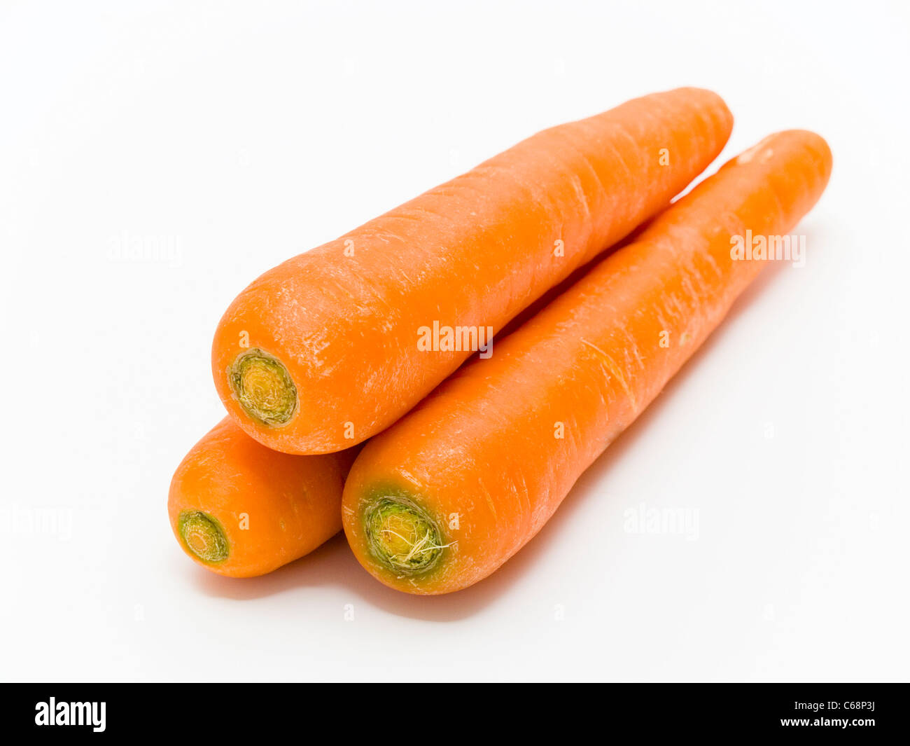 Drei Möhren | drei Karotten Stockfoto