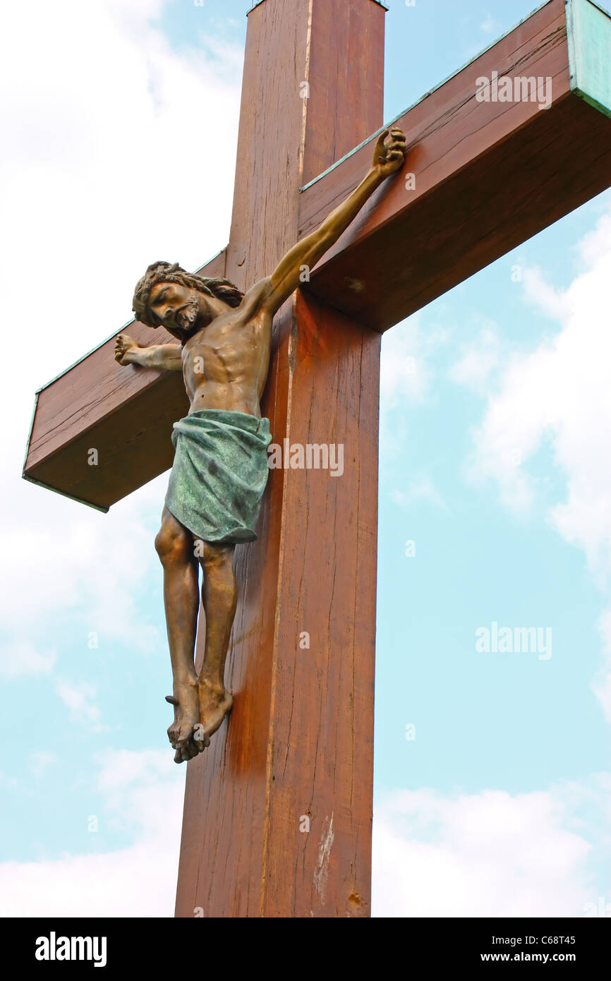 Jesus Christus gekreuzigten Symbol der Liebe Gottes Stockfoto