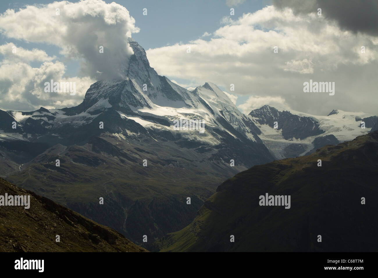 Hörnli Grat am Matterhorn Stockfoto