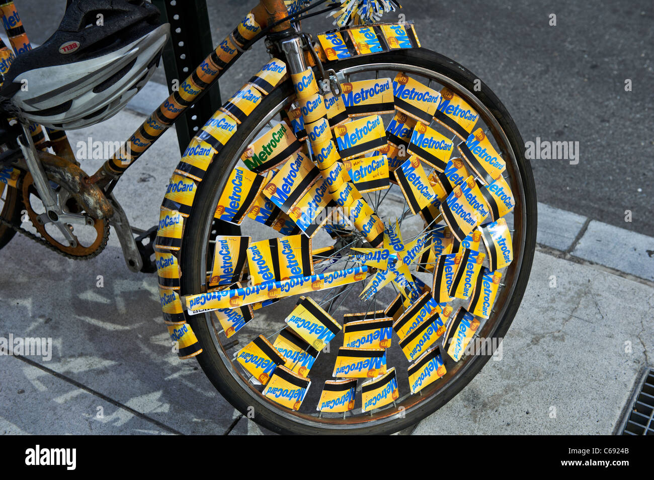 Fahrrad, New York City, Manhattan, Vereinigte Staaten von Amerika. Stockfoto