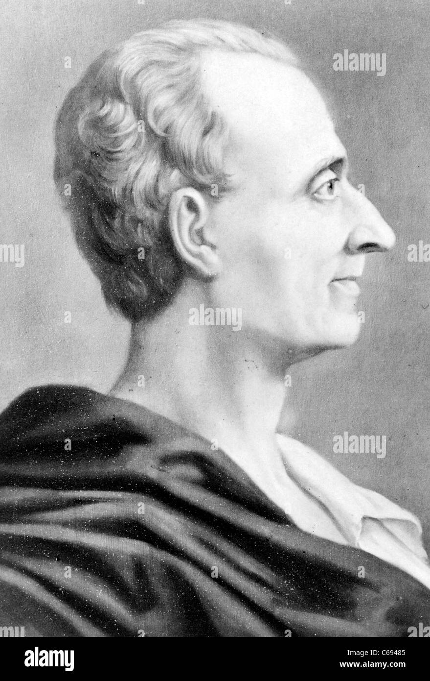 Französische politische Philosoph Charles-Louis de Secondat, Baron De La Brède et de Montesquieu Stockfoto