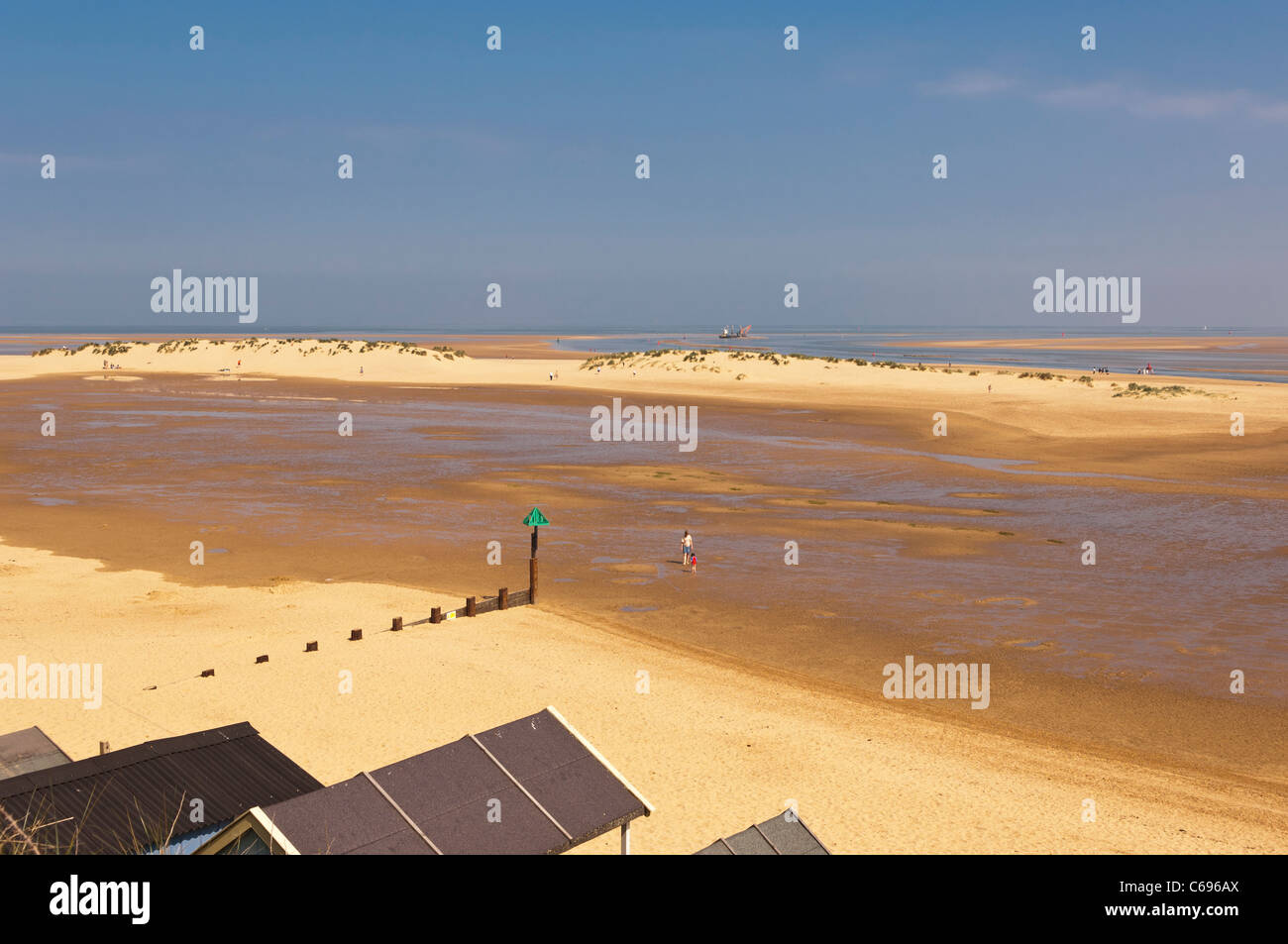 Der Strand von Wells-Next-the-Sea, Norfolk, England, Großbritannien, Uk Stockfoto