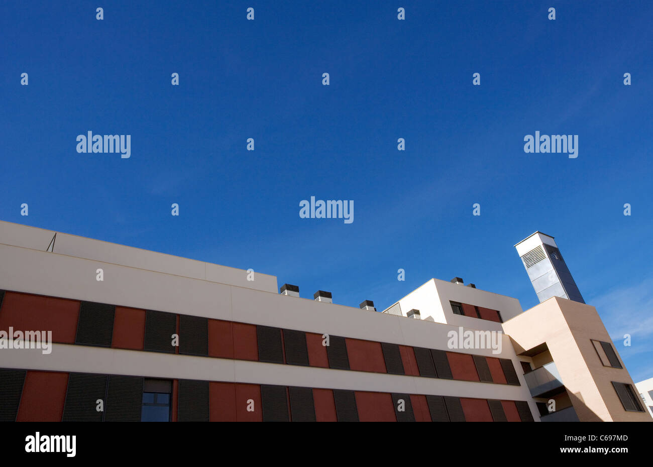 Neue Wohnanlage in den Vororten von Madrid Stockfoto