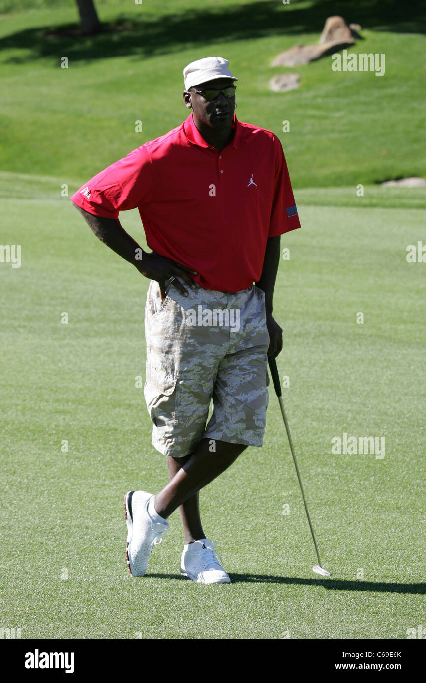 Michael Jordan in die Teilnehmerliste für 10. jährlichen Michael Jordan Celebrity Invitational (MJCI), Shadow Creek Golf Course, Las Vegas, Stockfoto