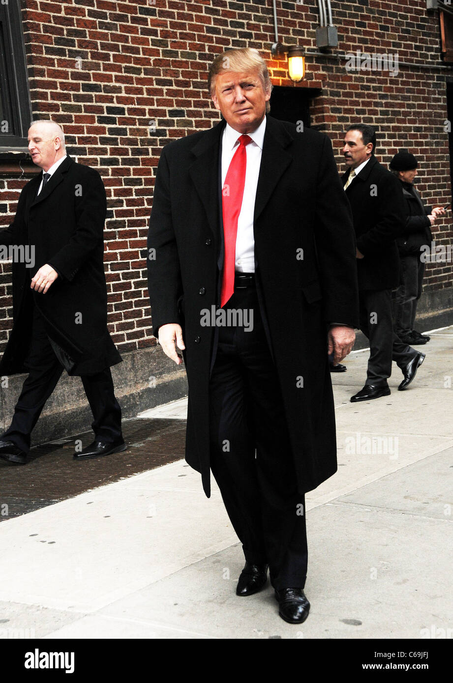 Donald Trump bei Talkshow-auftritt für das späte erscheinen mit David Letterman - Mi, Ed Sullivan Theater, New York, NY 2. März 2011. Foto von: Desiree Navarro/Everett Collection Stockfoto