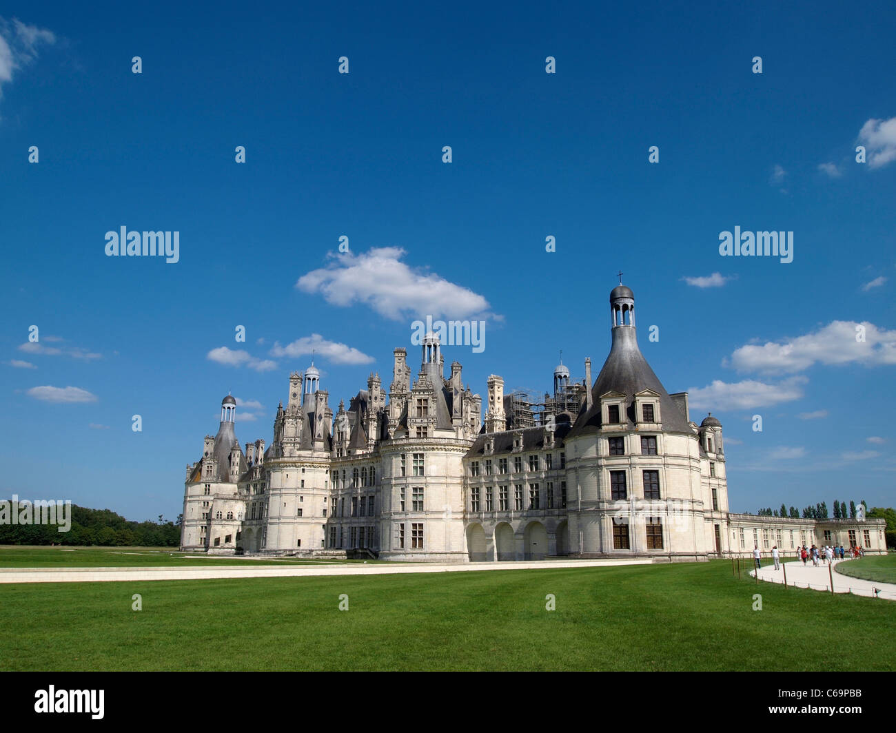 Chateau Royal de Chambord, Loiretal, Frankreich Stockfoto
