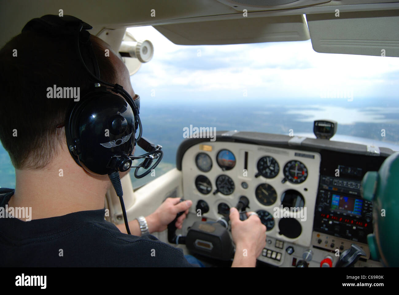 Pilotenausbildung Stockfoto