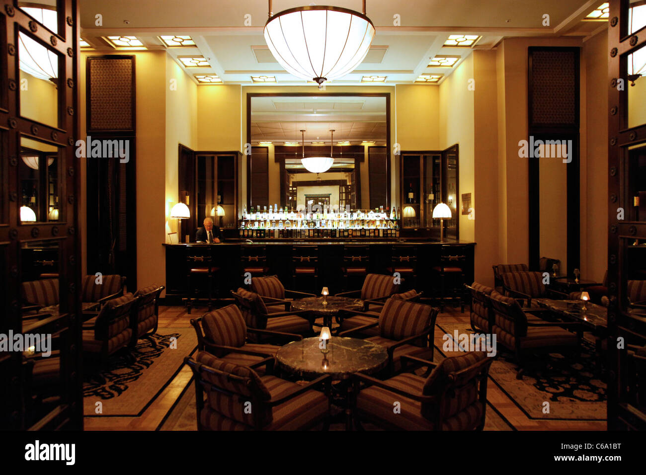 Die Bar im luxuriösen King David Hotel in West-Jerusalem Israel Stockfoto