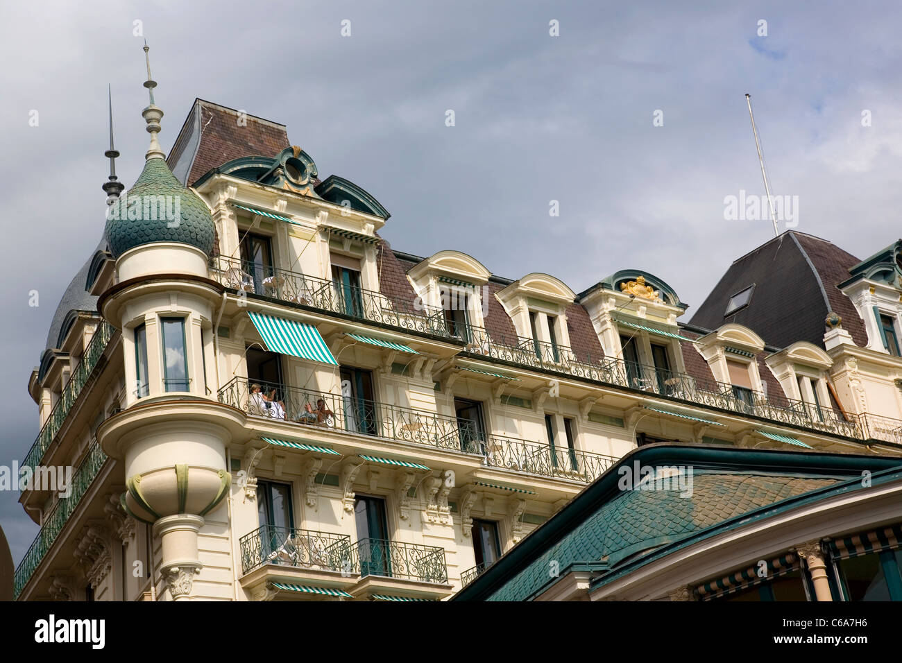 Montreux-Gebäude Stockfoto