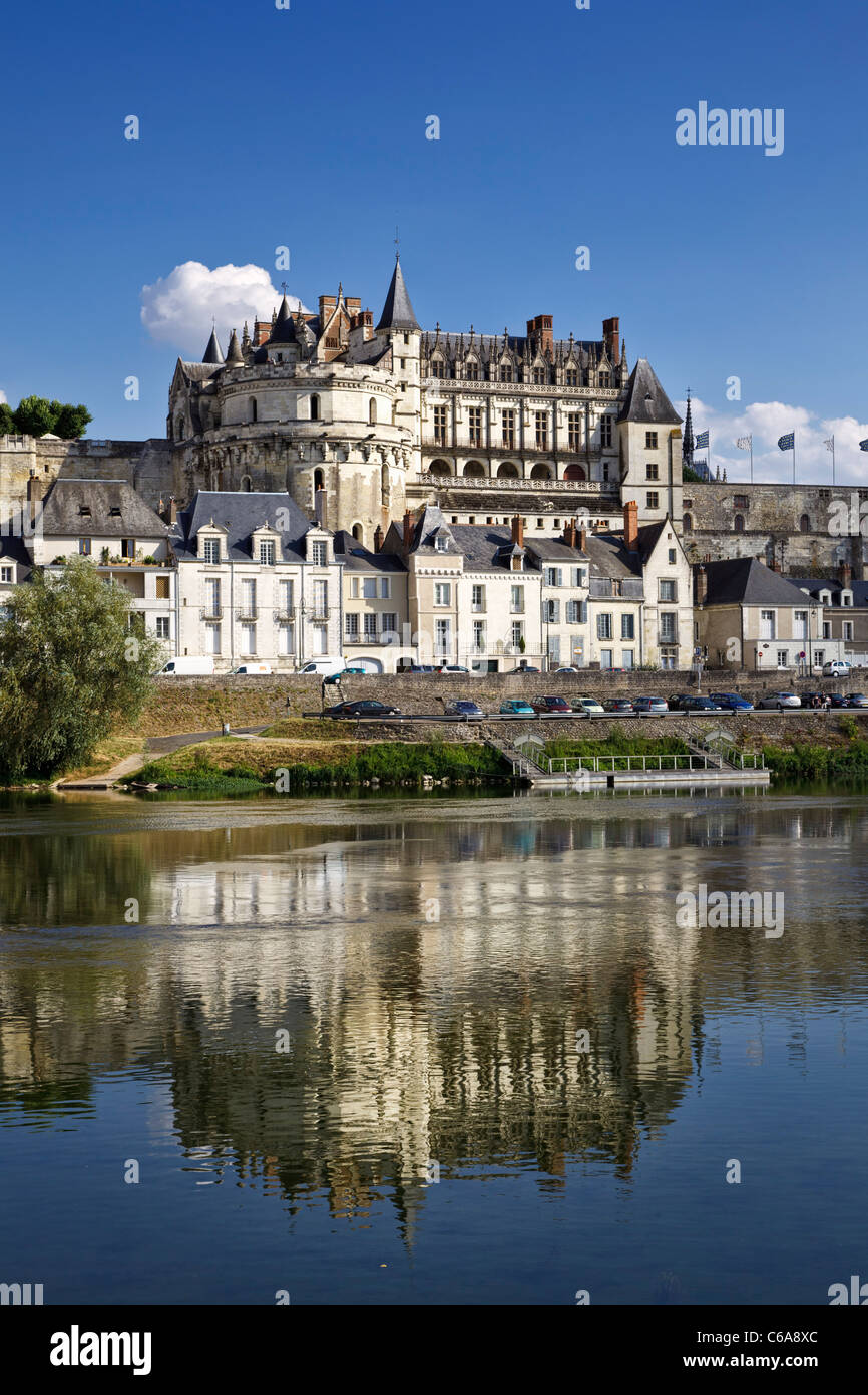 Französisches Chateau in Amboise, Indre et Loire, Loiretal, Frankreich, Europa Stockfoto