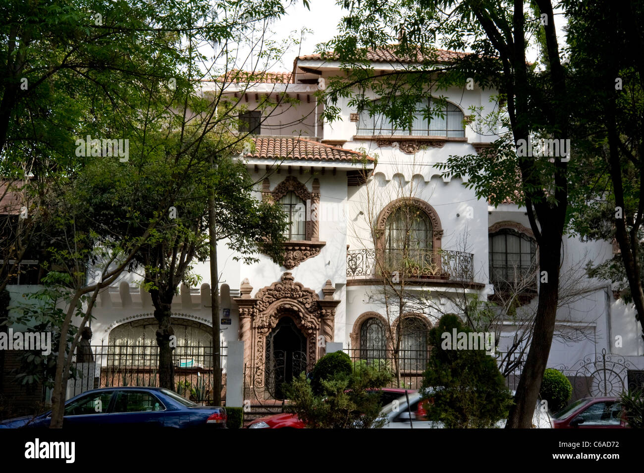 Kolonial-Stil-Haus in der Lincoln Park-Viertel von Mexiko-Stadt Stockfoto