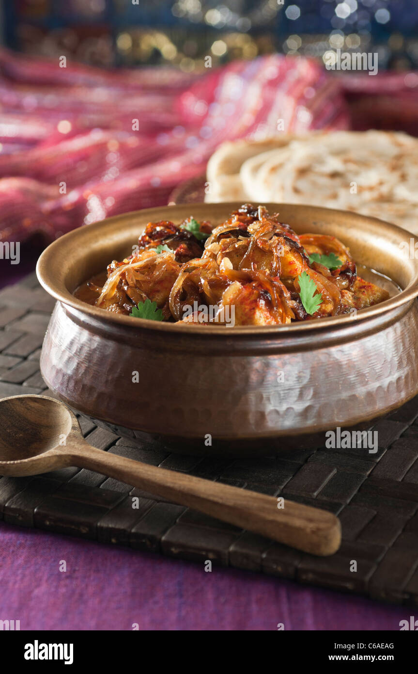 Chicken Dopiaza Curry indisches Essen Stockfoto