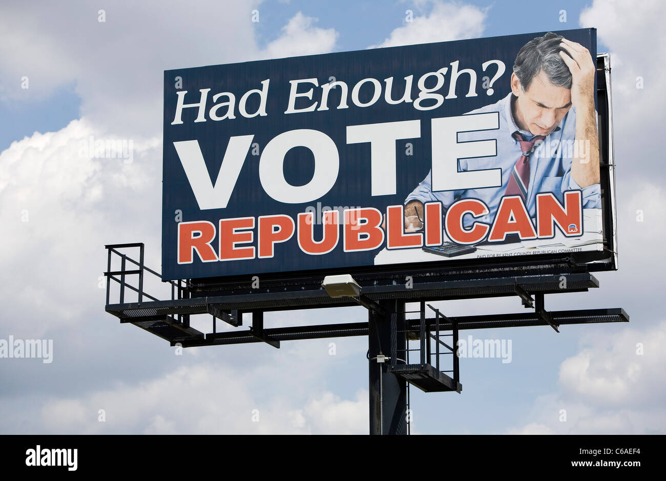 Ein Plakat der Republikanischen Partei. Stockfoto