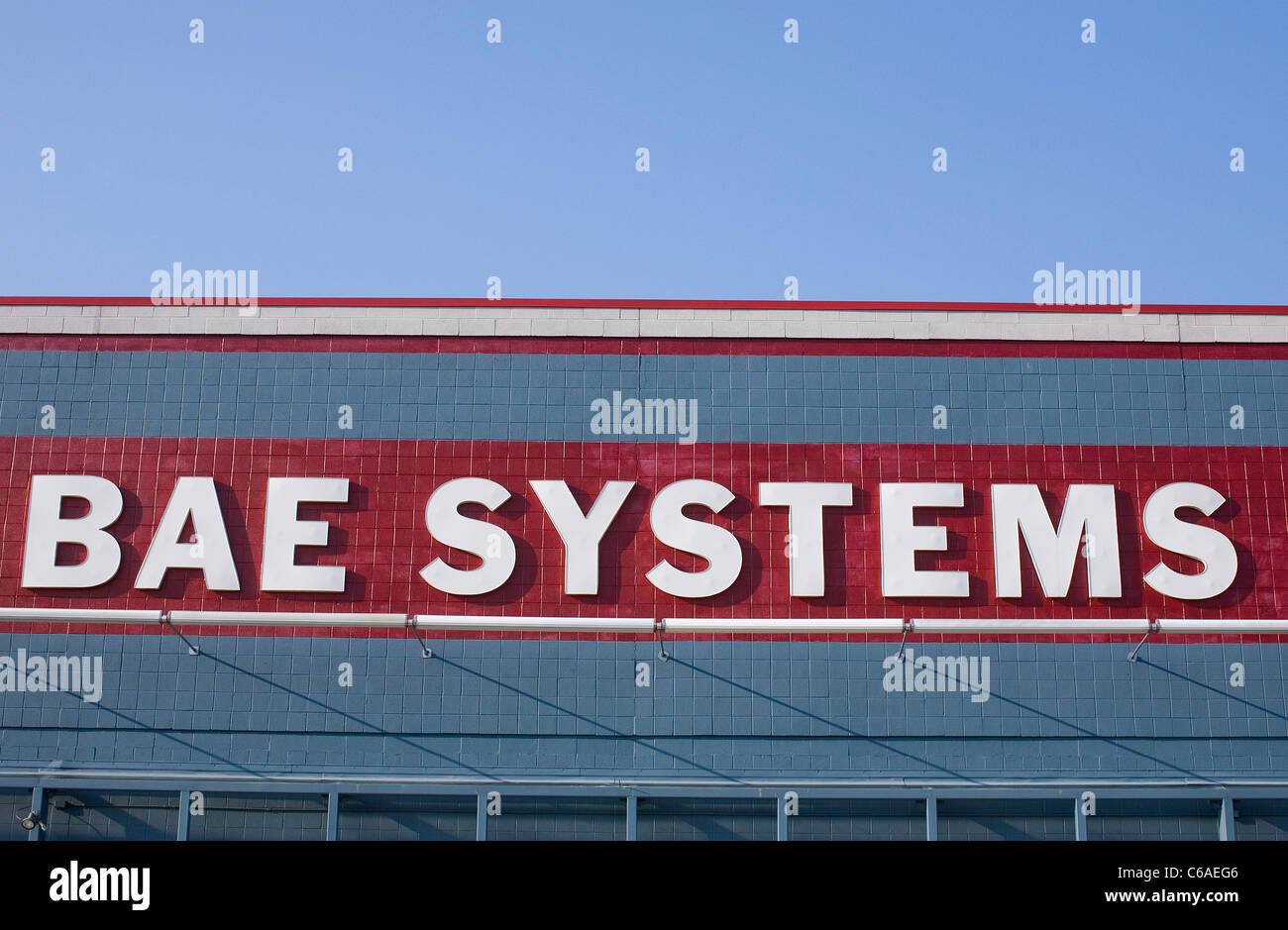 Ein Bürogebäude von BAE Systems. Stockfoto