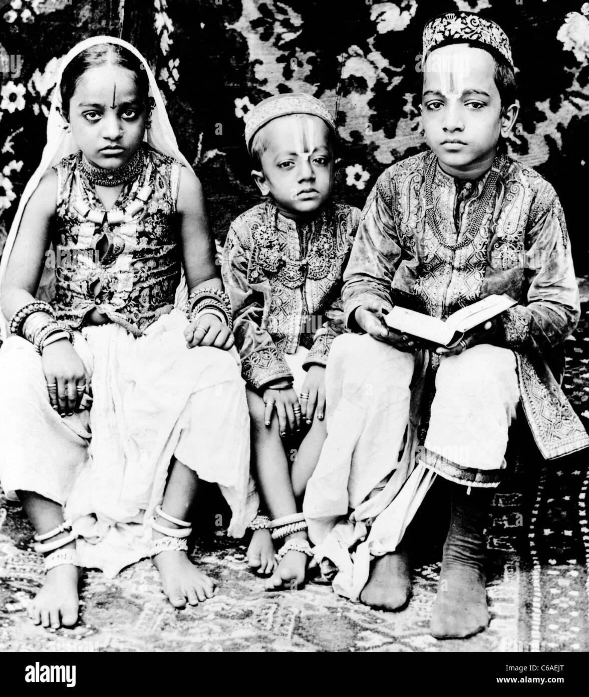 Hinduistische Kinder hohe Kaste, Bombay, Indien, ca. 1922 Stockfoto
