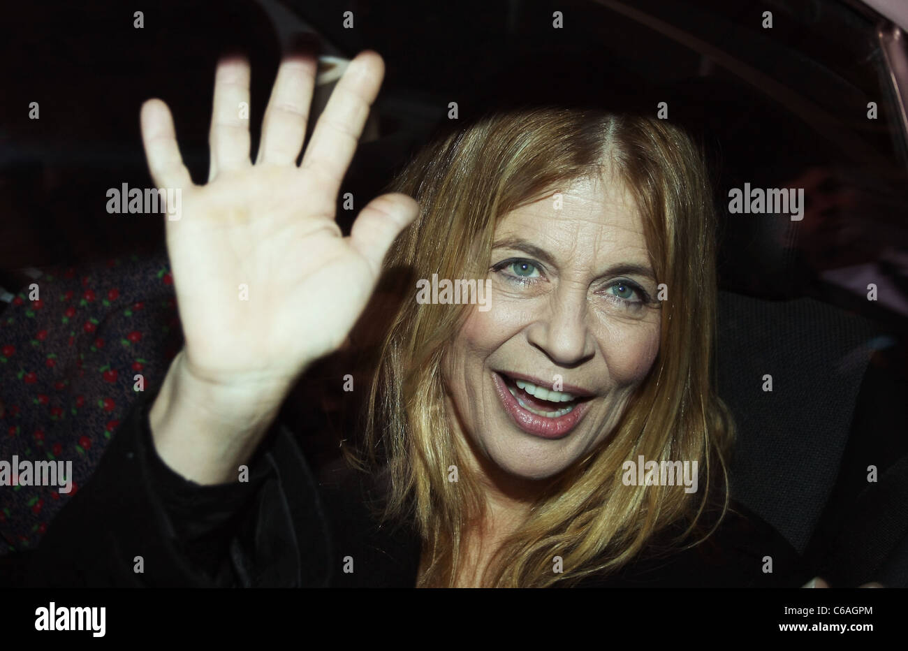 Linda Hamilton außerhalb der ITV Studios London, England - 04.02.10 Stockfoto