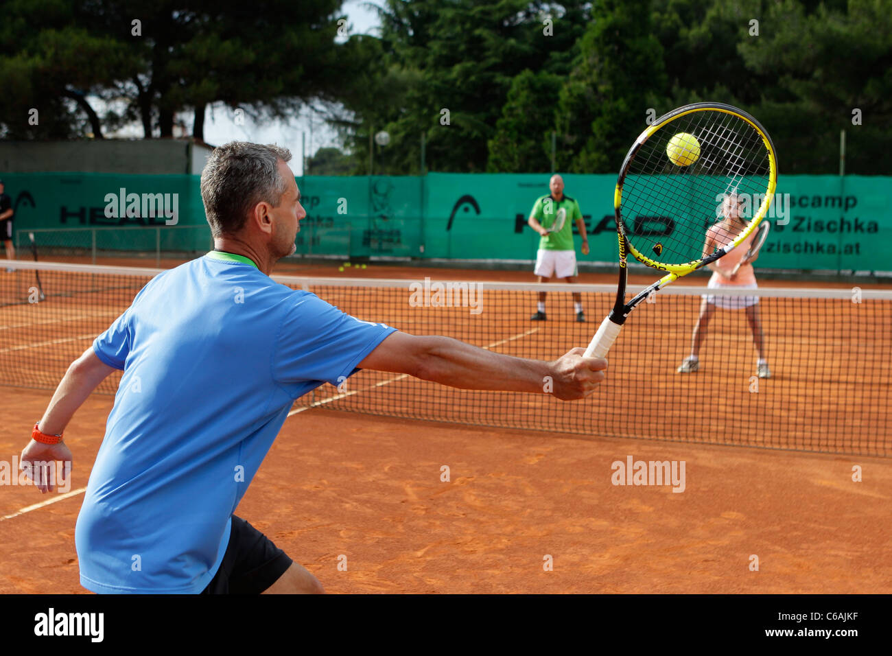 Tenniscamp in Umag, Kroatien. Stockfoto