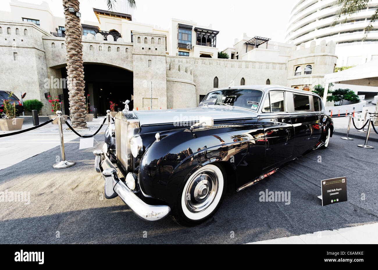 Rolls-Royce Oldtimer, Baujahr 1960, bei der Classic Motor Show Dubai, Dubai Business Bay, Downtown Dubai, Dubai, Vereinigte Arabische Stockfoto