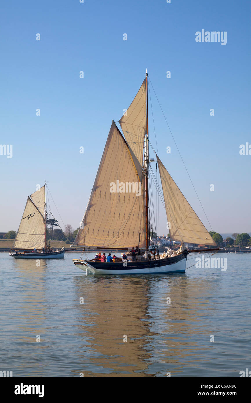 Bristol Channel Segeln Pilot Cutter Gaffer Gaffel getakelt Segel Ruhe ...