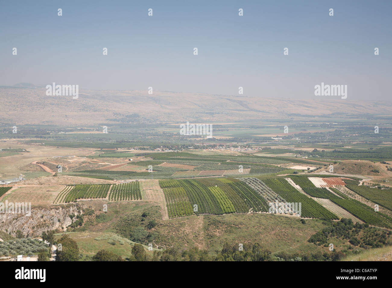 Blick vom Golan-Höhen, Israel Stockfoto