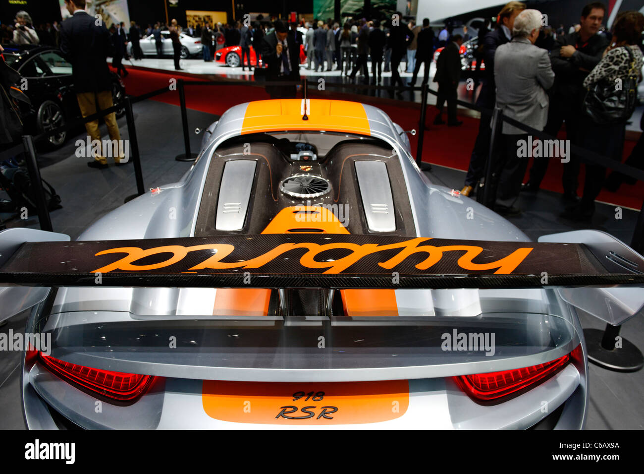 Porsche 918 RSR Spyder Hybrid, International Motor Show Genf 2011, Genf, Schweiz, Europa Stockfoto