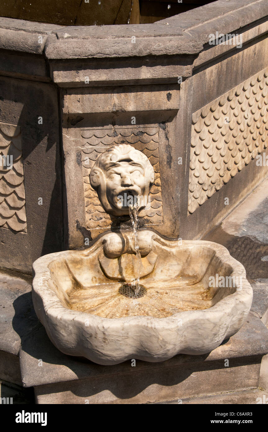 Brunnen Leiden neue Rhein Nieuwe Rijn Kanal Niederlande Stockfoto