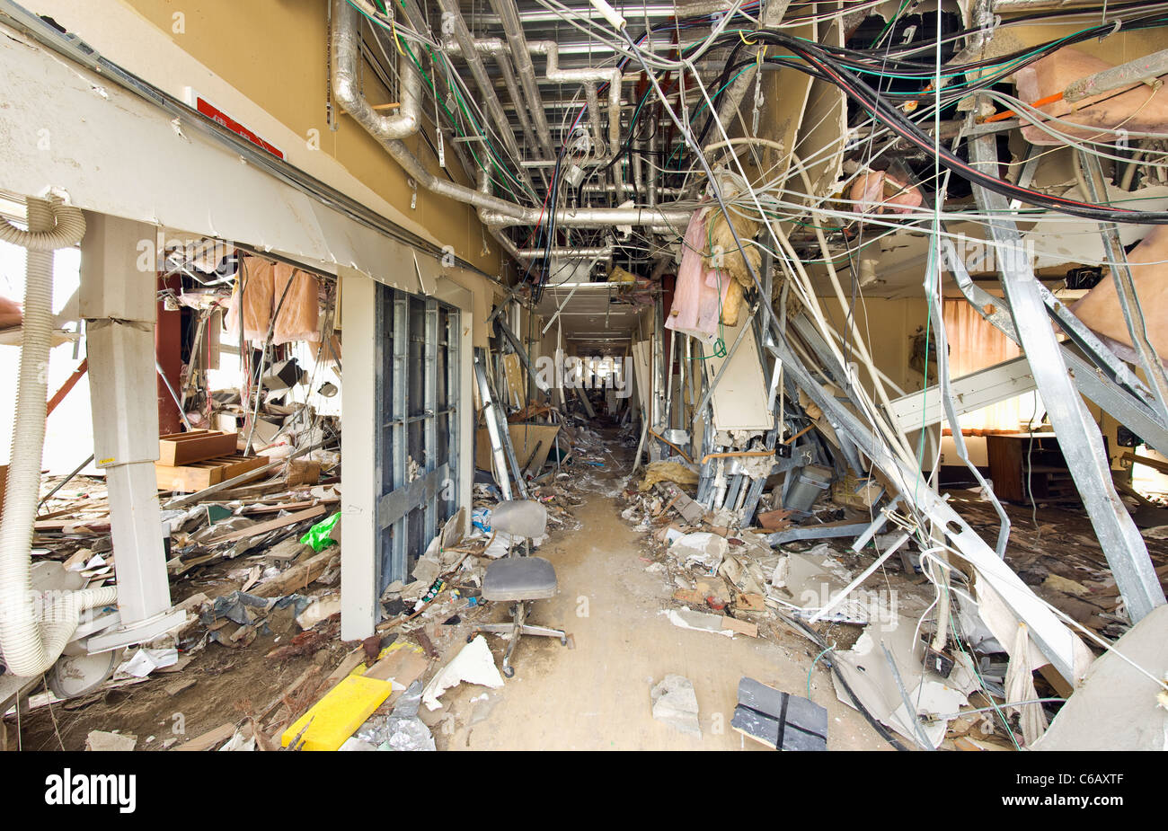 Eine moderne Klinik in der Stadt Taro, die durch den Tsunami zerstört wurde Stockfoto