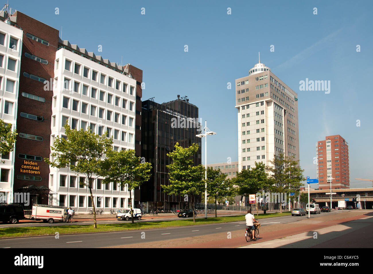 Niederlanden Leiden Büro Schuttersveld in der Nähe von Central Station moderner Architektur Stockfoto