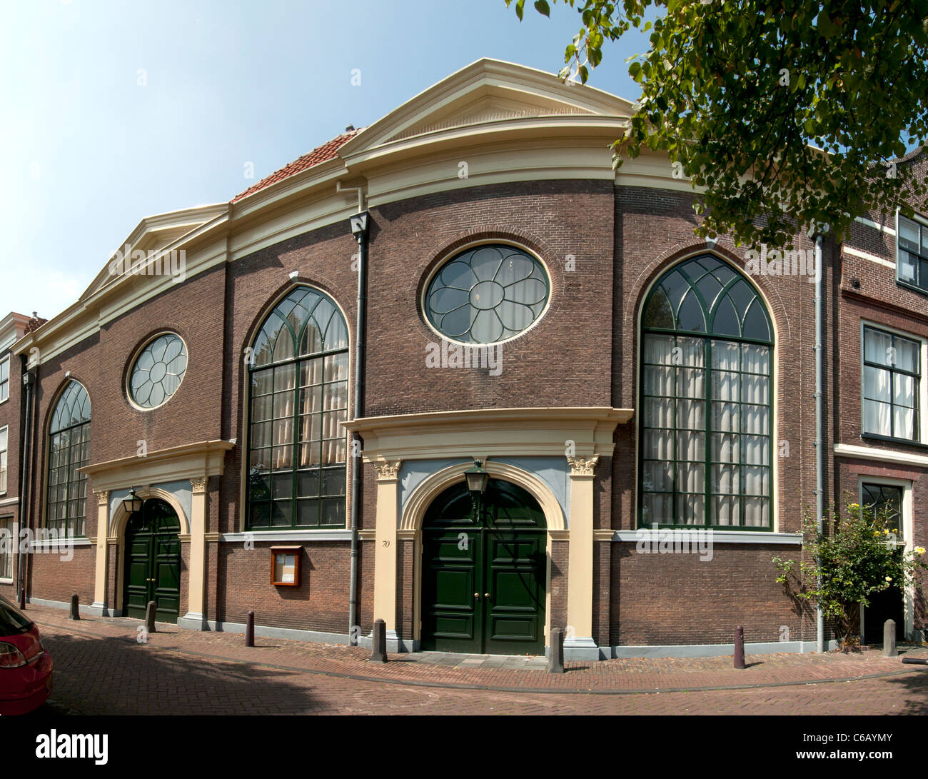 Gerformeerdekerk Vrijgemaakt Herengracht Kirche Leiden Niederlande Stockfoto