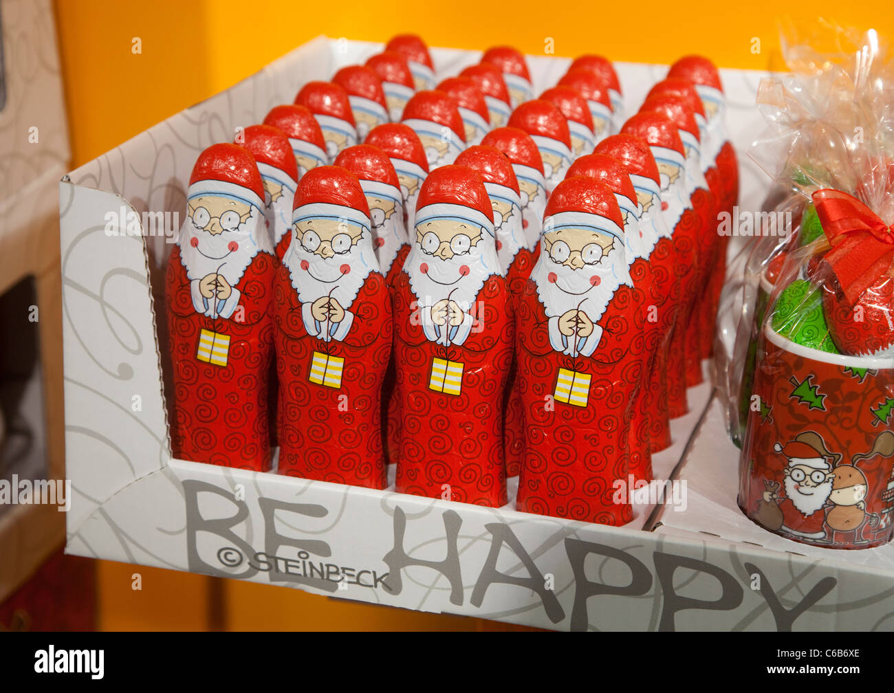 Santas bei den Süßwaren Messe ISM 2009, Köln Stockfoto