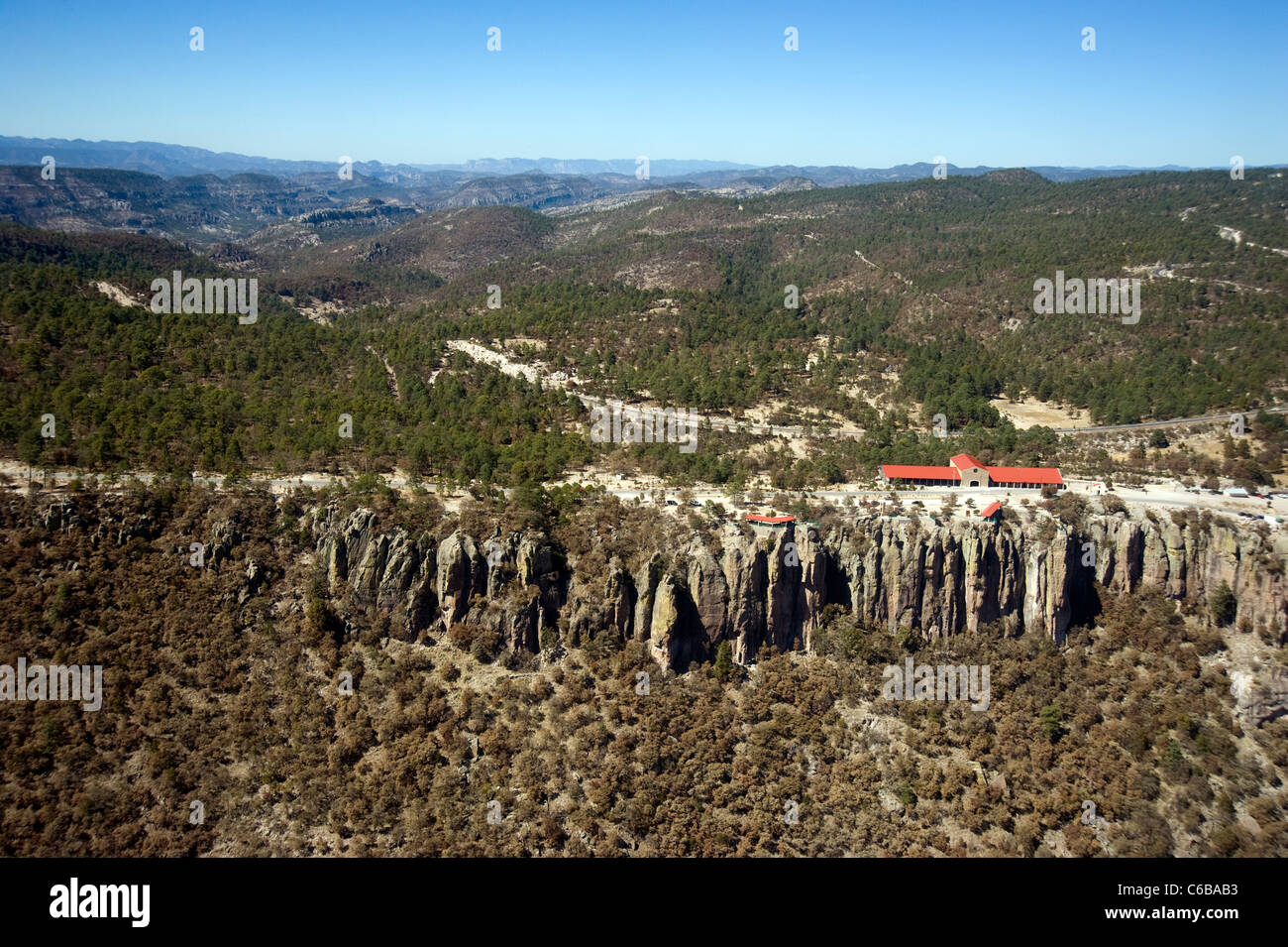 Luftaufnahme von Copper Canyon in Mexiko Stockfoto
