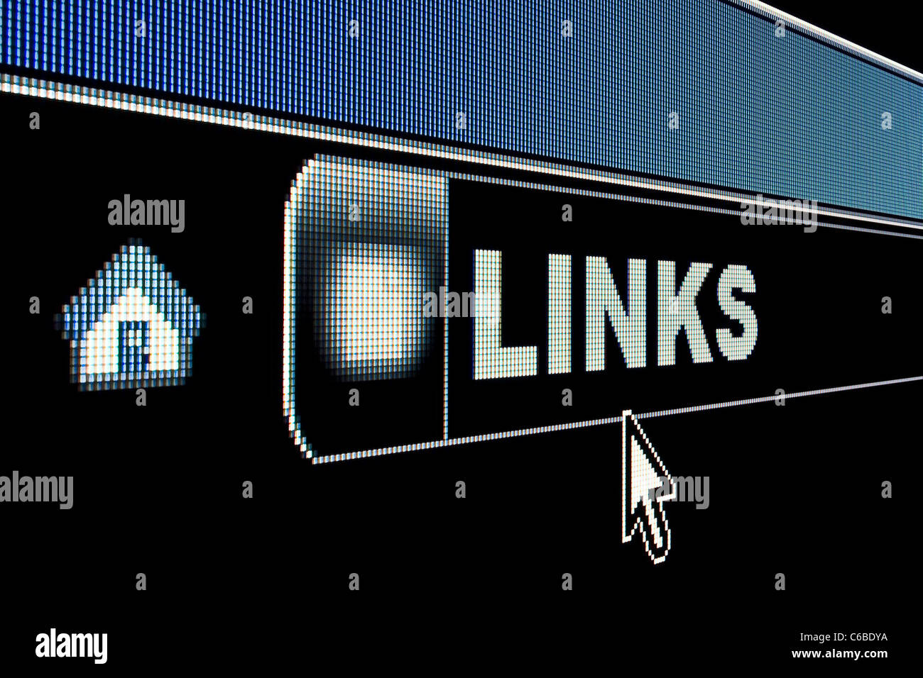 Web-Links Konzept auf einen Internet-Browser-URL-Adresse Stockfoto