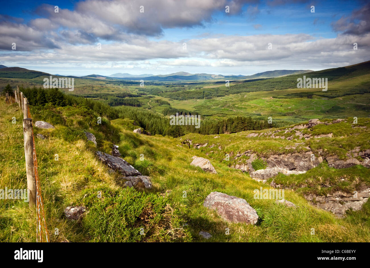 Die malerische Landschaft in der Nähe des Ring of Kerry in Irland Stockfoto