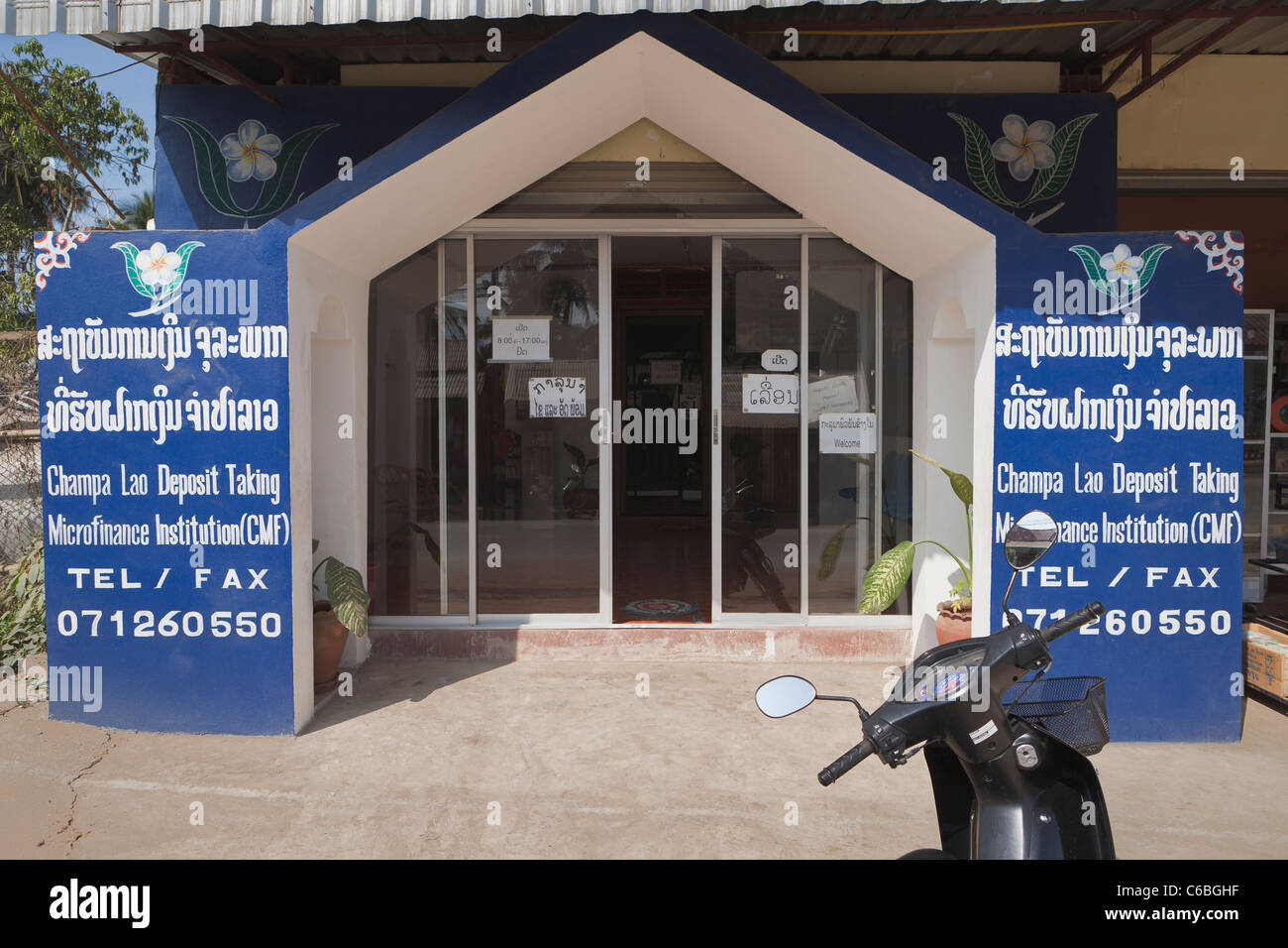 Mikrofinanz-Institution-Niederlassung in Luang Prabang, Laos Stockfoto