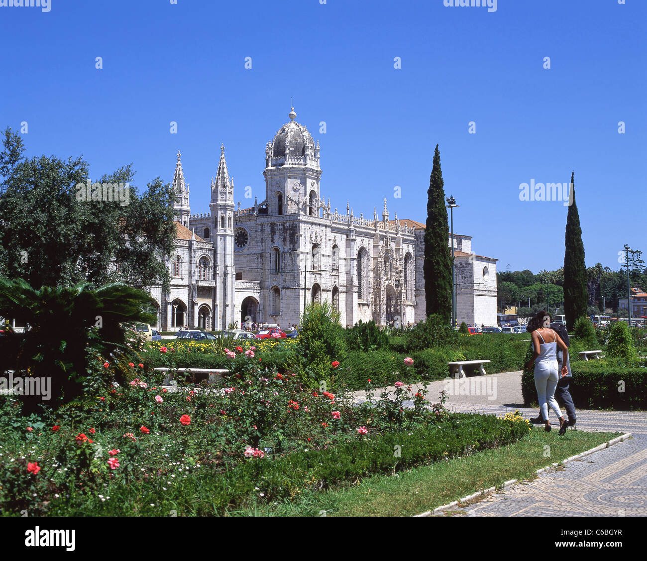 Jerónimos Kloster, Belém, Lissabon, Lisboa Region, Distrikt Lissabon, Portugal Stockfoto